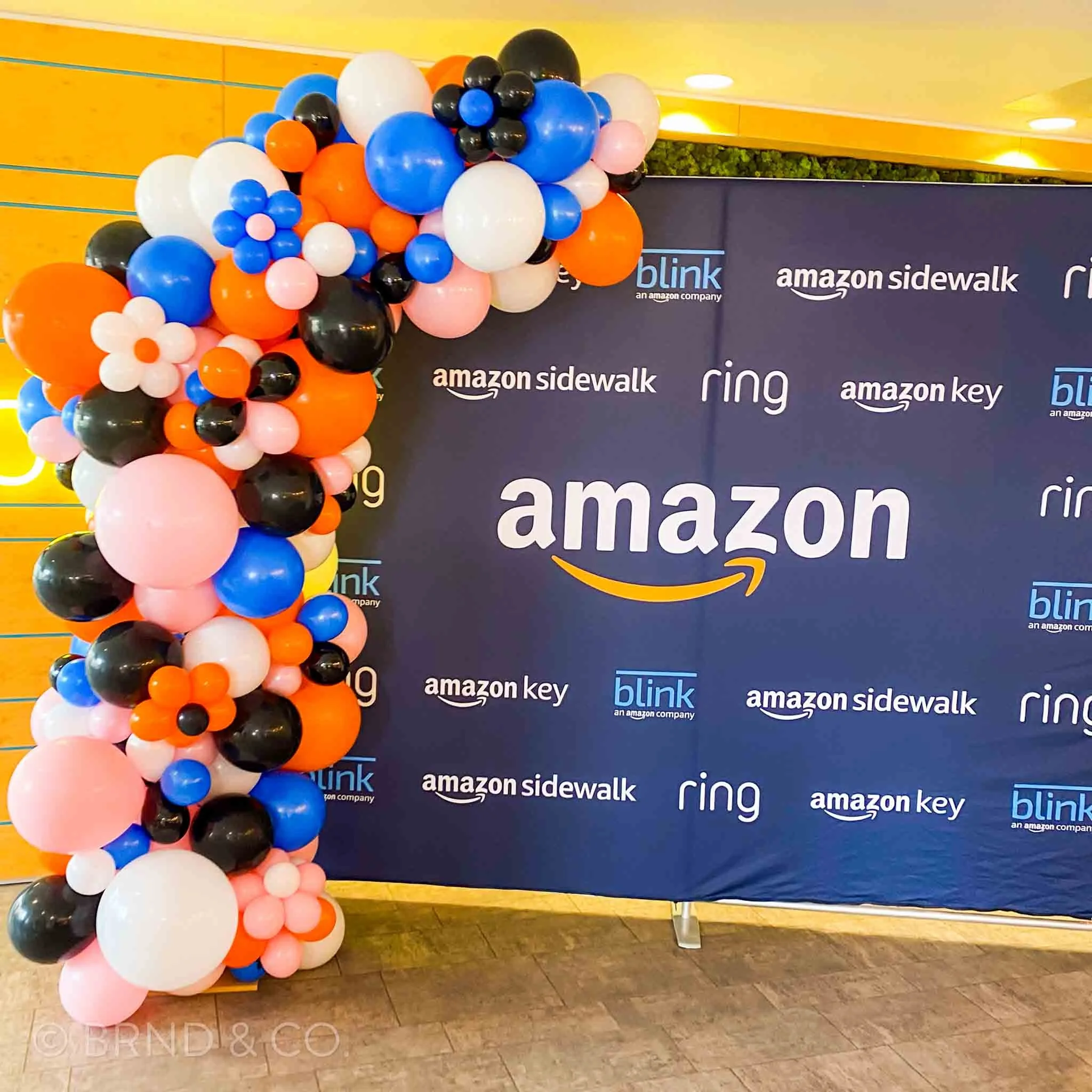 The entrance for Amazon Live Screen Printing Event where we printed tote bags for guests.