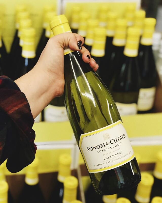 Time to stock up on your favorite chardonnay! @sonomacutrer is on sale for $17.99 when  you buy a case or more, and still just $19.99 when you buy it by the bottle. It's the perfect chard to pair with this warm weather, with sweet oak and honeysuckle