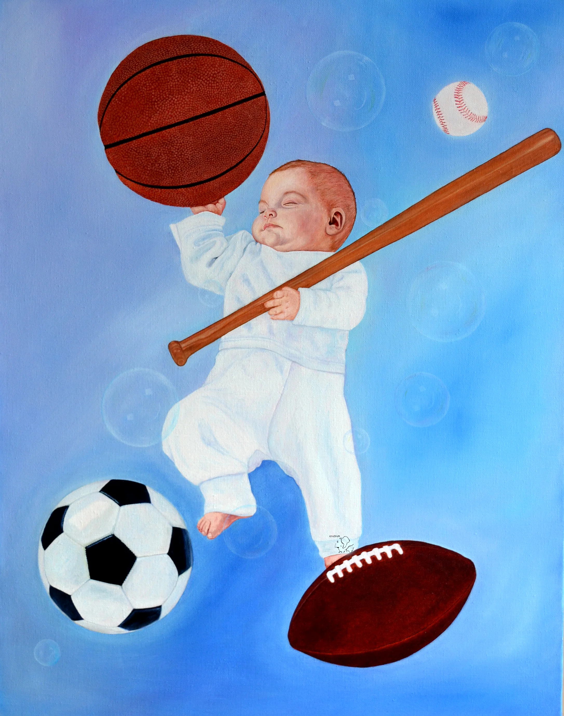 “ Born Champion “-Oil on linen