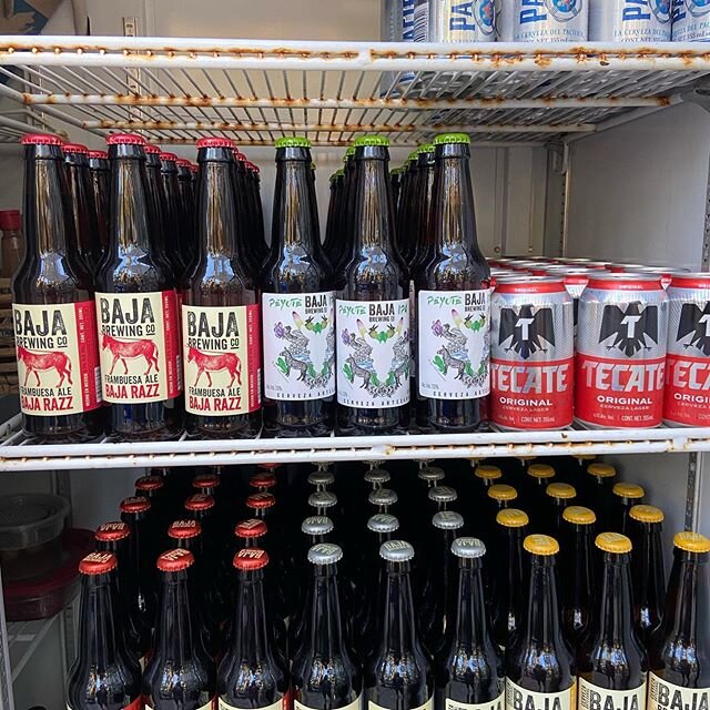 We are all set. A huge thanks to Baja Brewing Company.  We have their beer stocked in our cooler. Who is ready for a cold one!!! @bajabrewingcompany. #bajabrewingcompany #cervezaartesanal @ignaciosprings