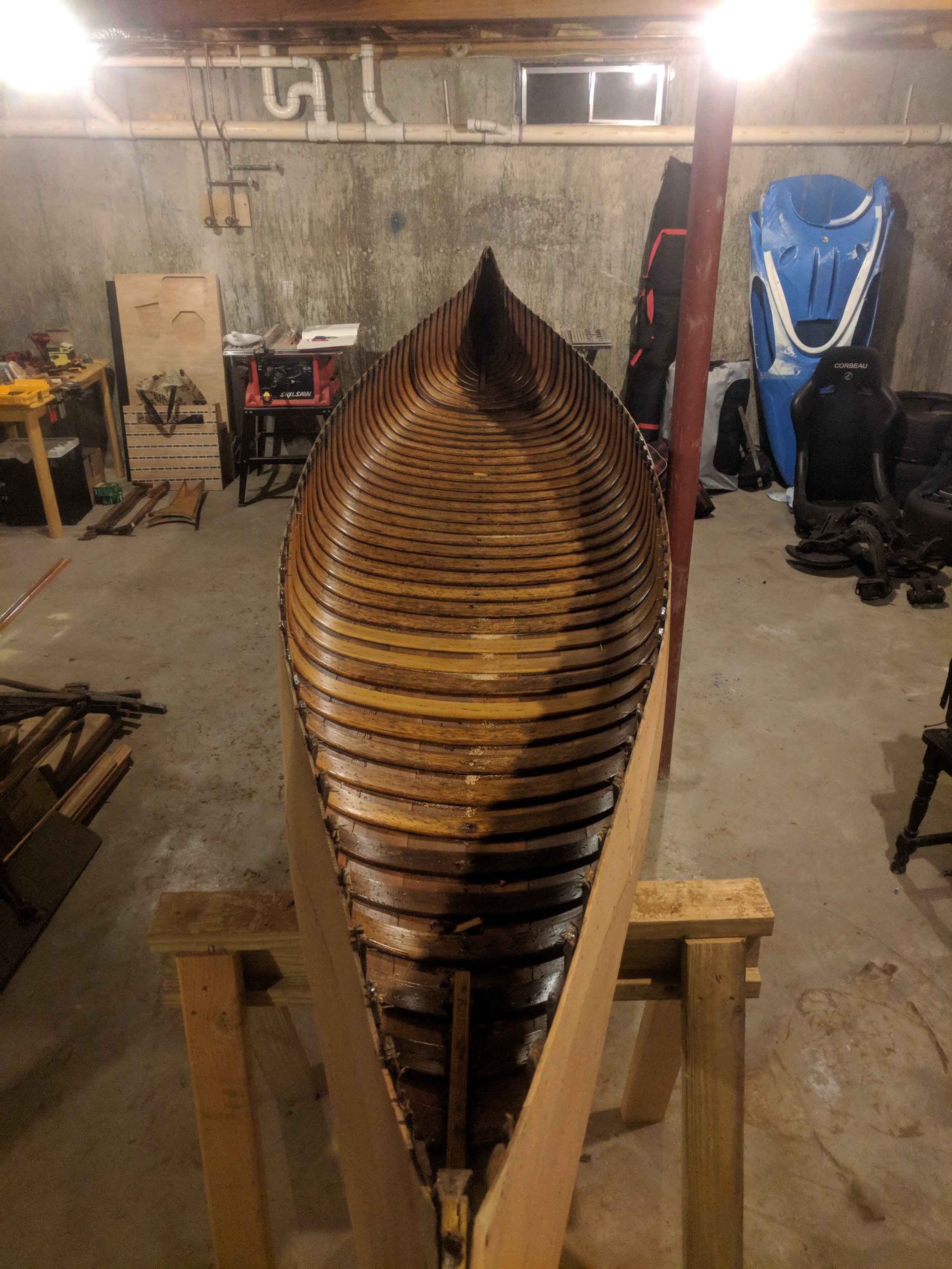 1923 Old Town Canoe - Removing the bad