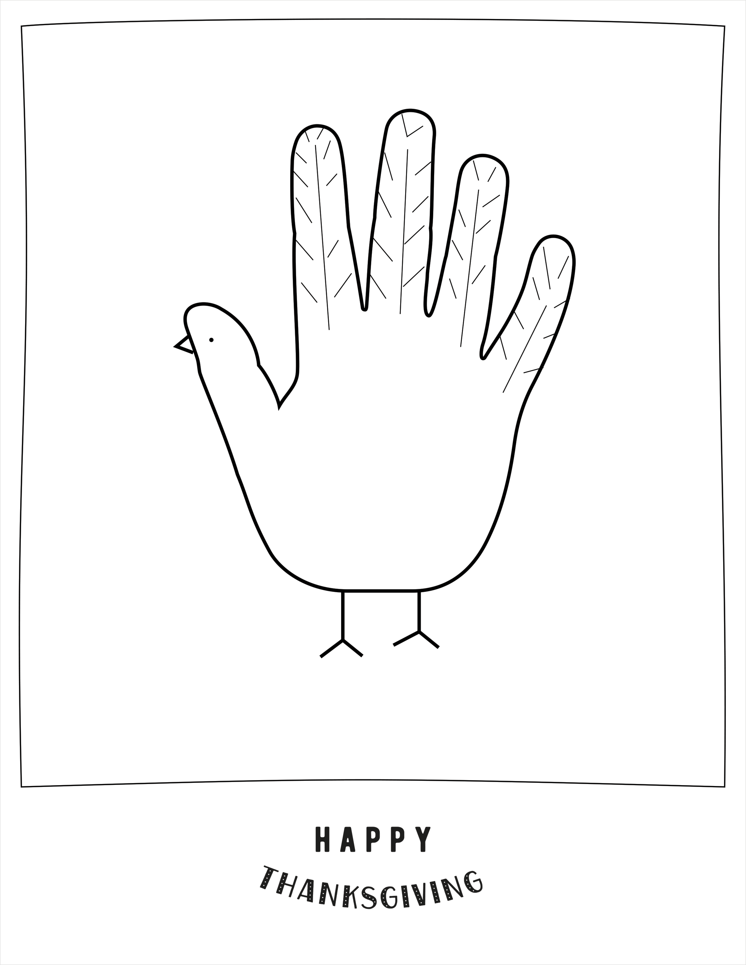 Thanksgiving Coloring - Turkey Hands For Kids — EARTHLINGS AT PLAY