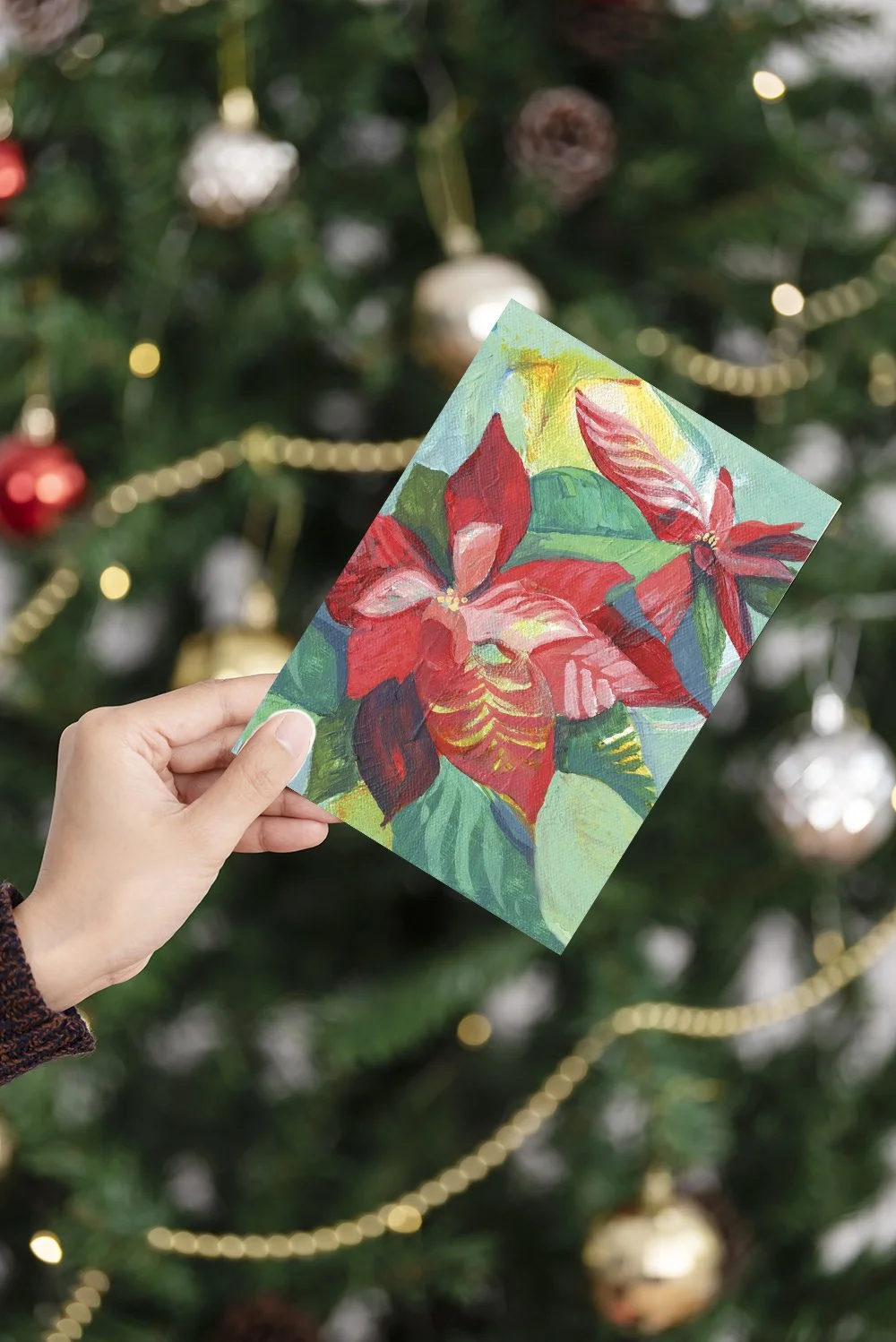 Poinsetta Red Card Set