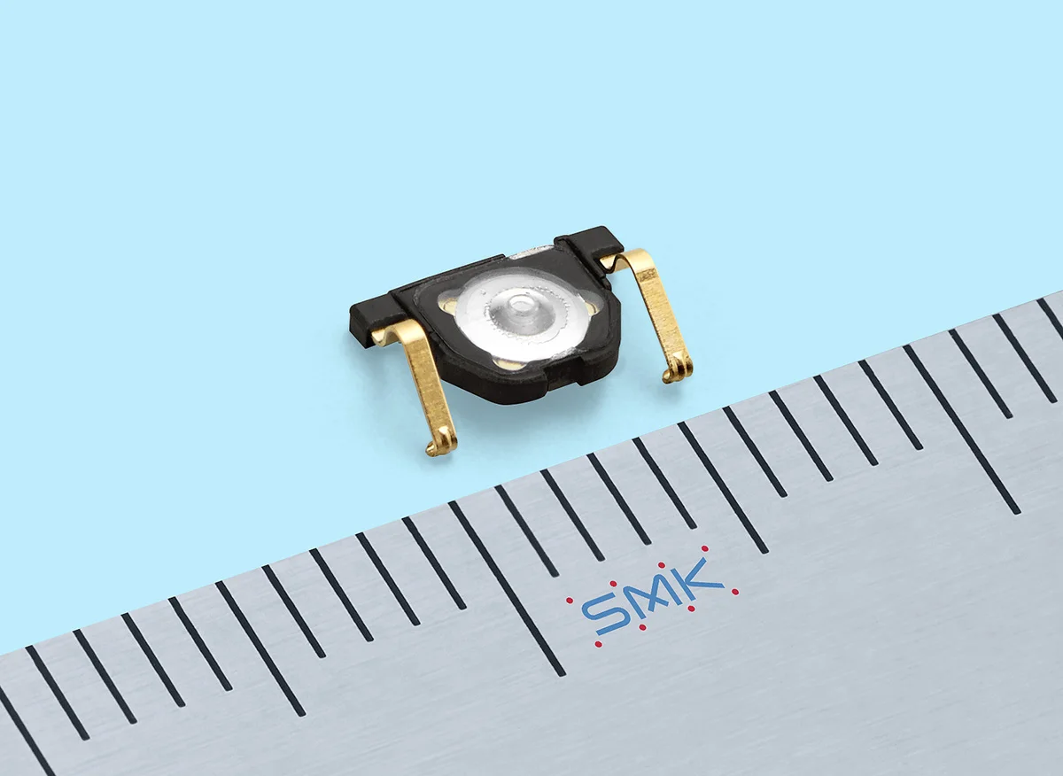 SMK Develops Small Push Switch Featuring Solder-free Mounting with Original Contact Structure
