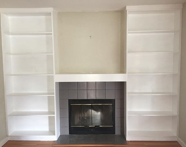 Fireplace built-ins we did awhile back...simple but beautiful