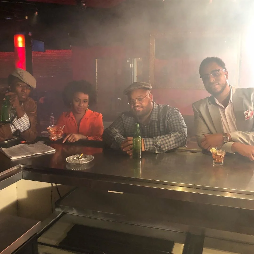  On the set of the narrative reenactment of Auburn Avenue in “Sweet Auburn Blues”.  