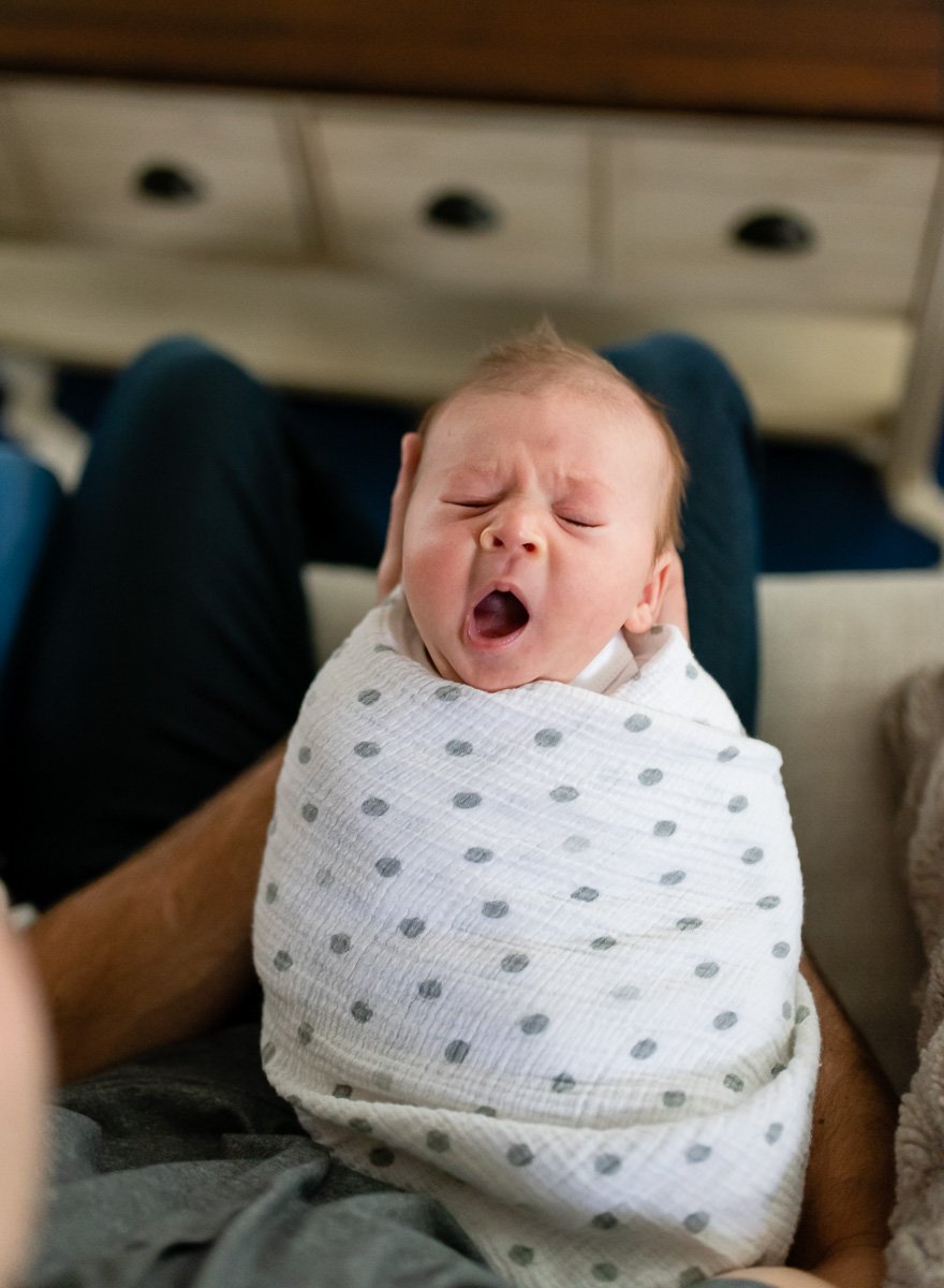 newborn baby yawning  St. Louis Newborn Photography sarahrowlandphotography.com