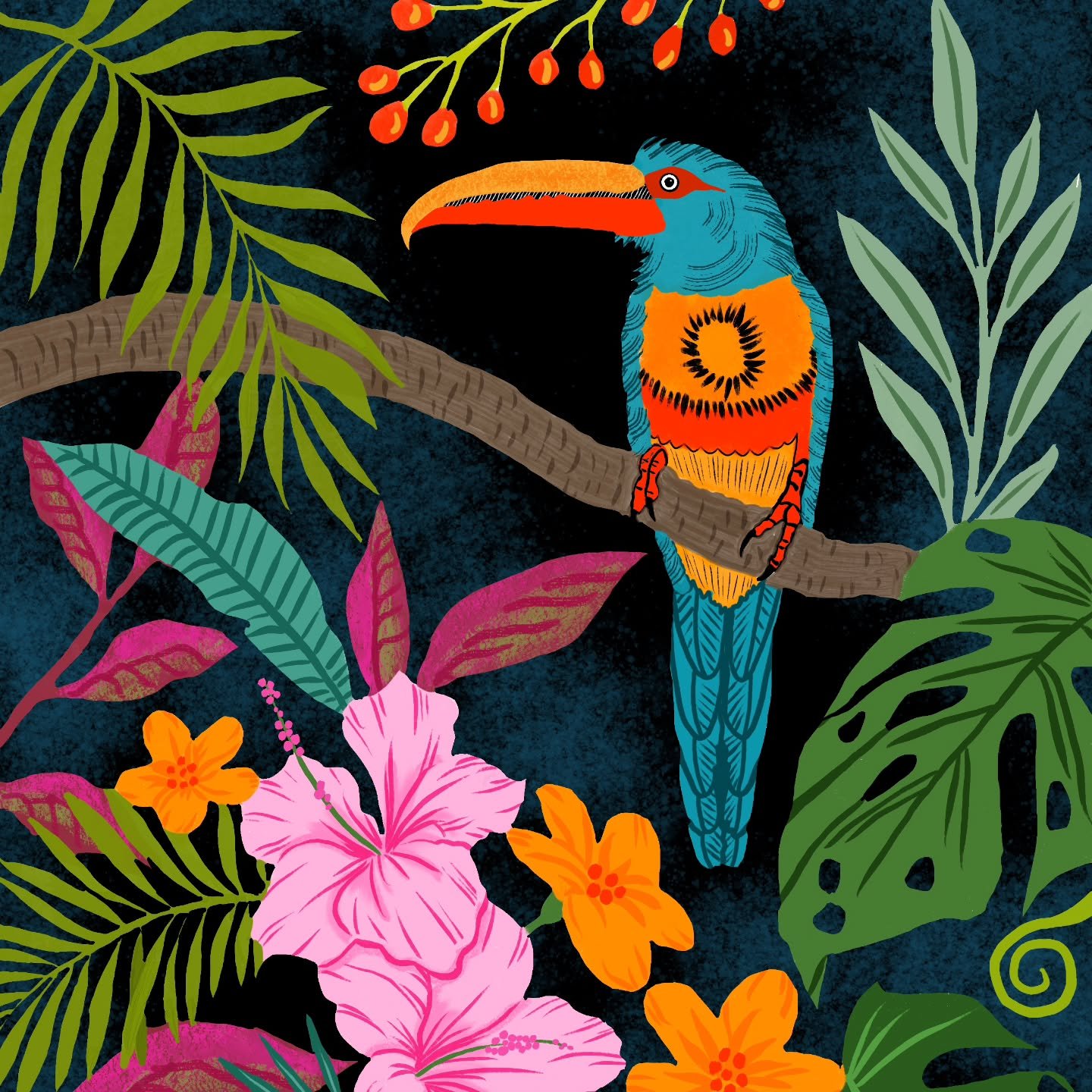 I couldn't stop myself from reworking the previous image with a bit of color.