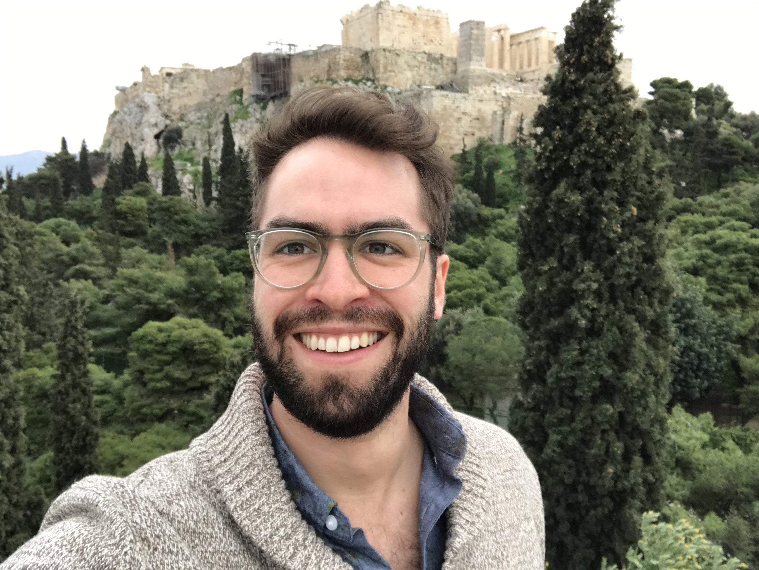 In 2019, on the Areopagus, still figuring out selfies