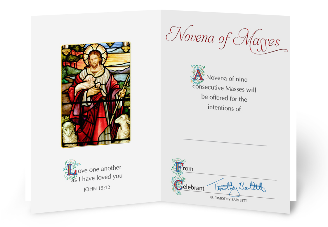 Novena Mass Offering with Mass Card