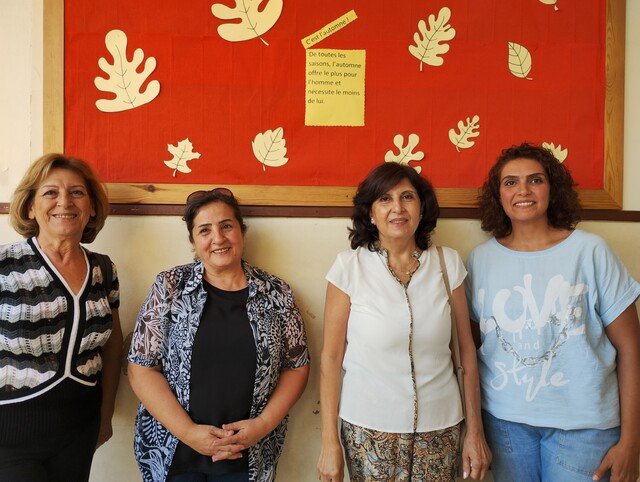  Meeting with the catechists teaching at public schools in Lebanon. The meeting was in a public school; the catechists testified that the job of a catechist is not only their personal responsibility but also a great mission. 