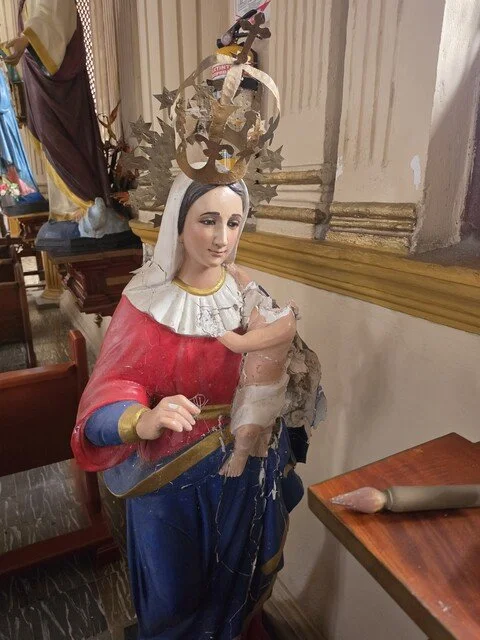  Damage caused by the August 10 earthquake in Colombia. The parish church and rectory of Our Lady of Guadalupe in Quibdó, Chocó, courtesy of Father Francisco Junior Moreno Murillo, parish priest 