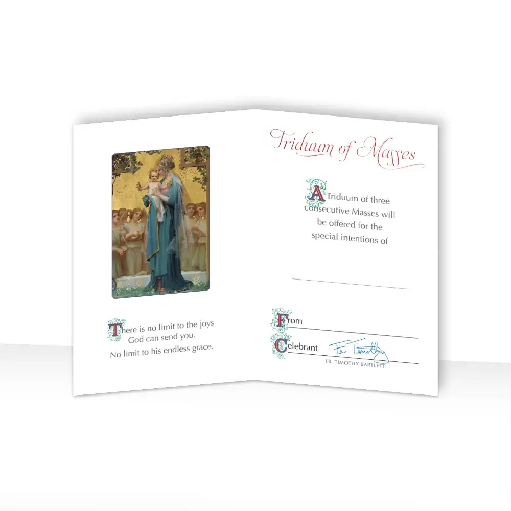 Triduum Mass Offering with Mass Card