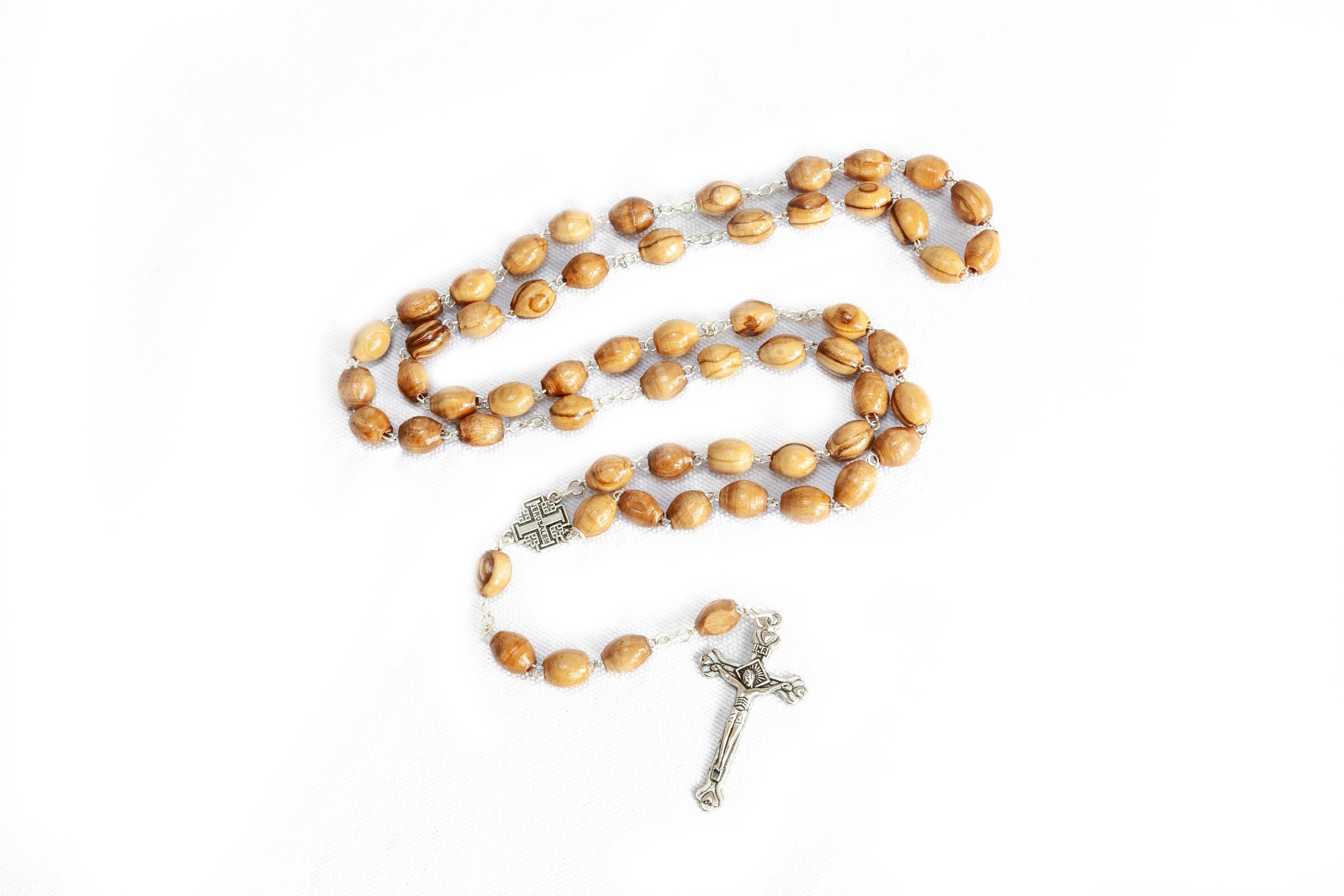 Olive Wood Jerusalem Rosary Beads
