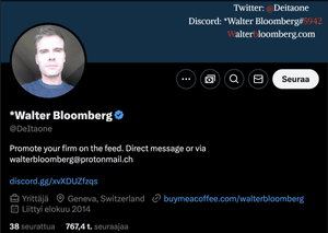 Walter Bloomberg (@DeItaone) — Aalto Investment Club