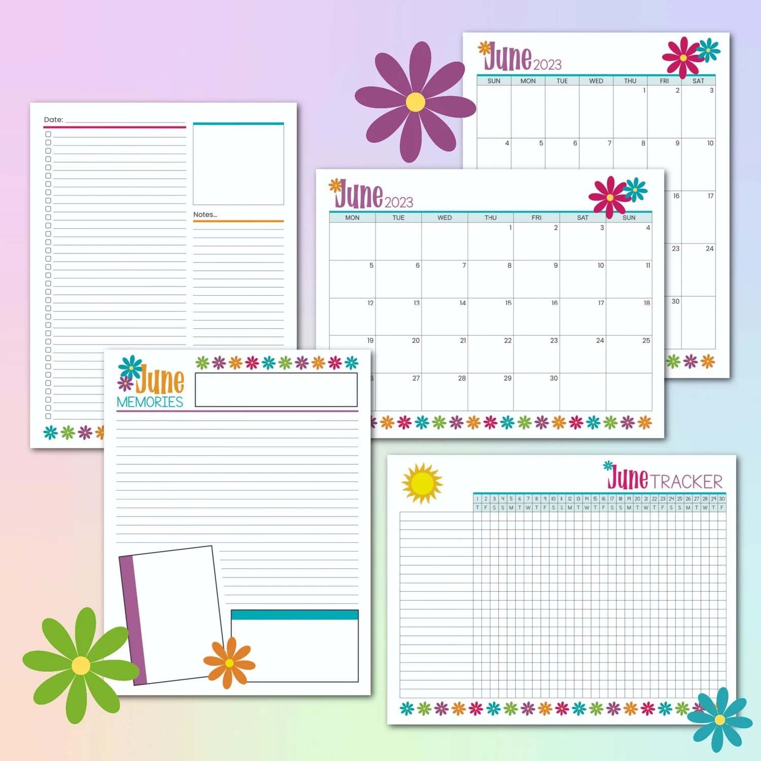 Free Printable June 2023 Planning Pages — Krafty Planner