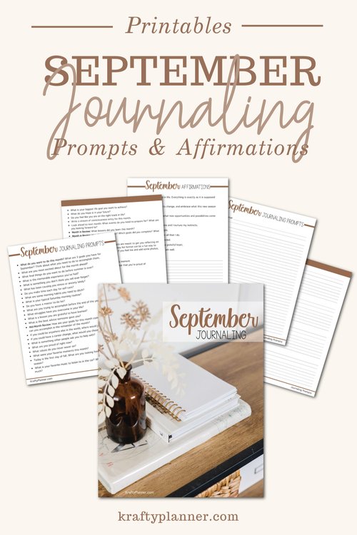 Daily Journaling Prompts & Affirmations for September — Krafty Planner