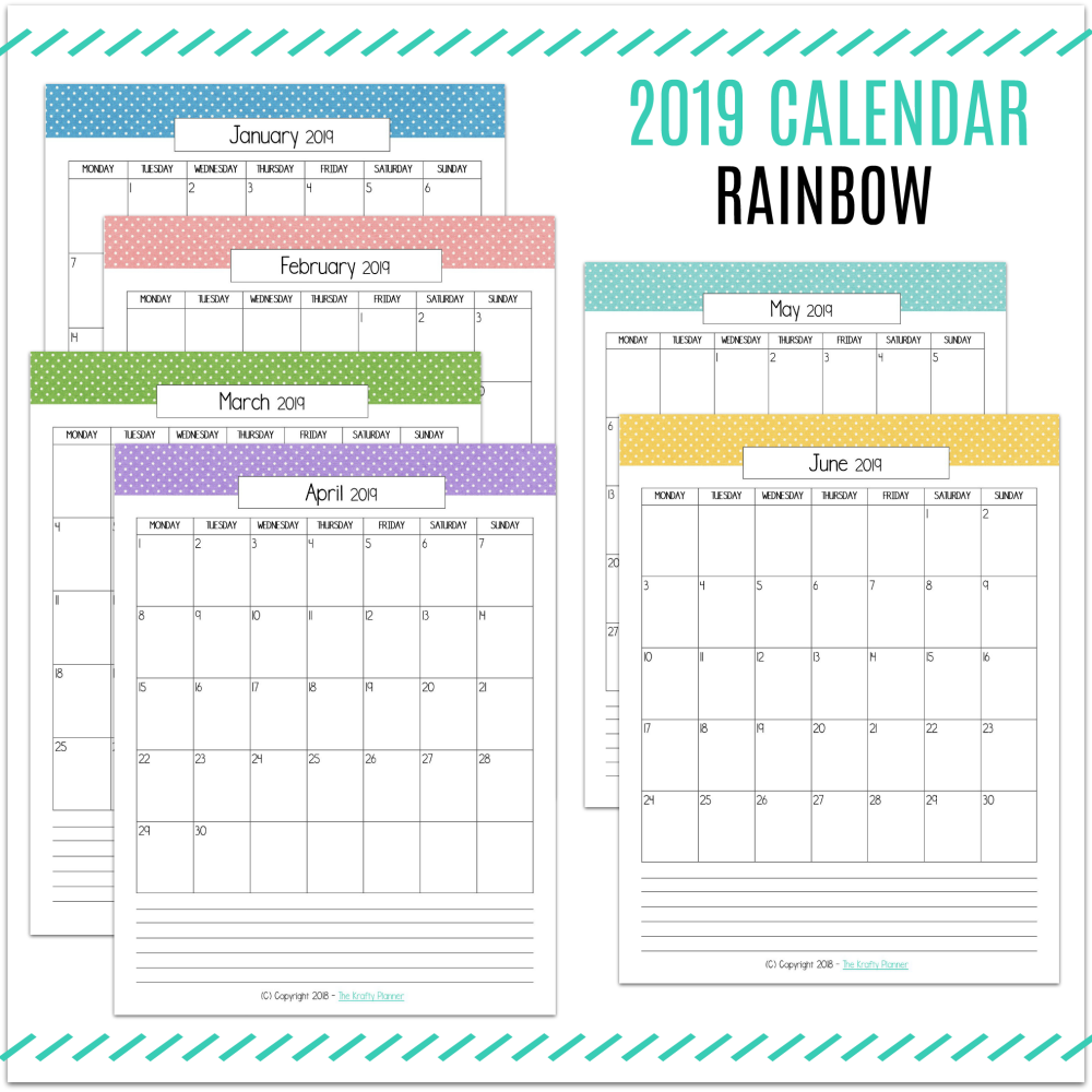free printable october 2019 calendar krafty planner calendar monday start