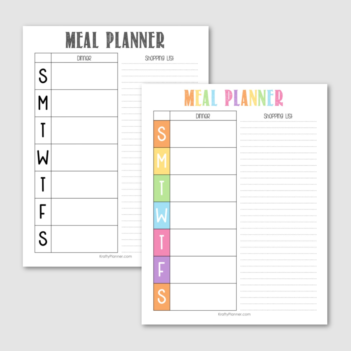 Free Printable Meal Planner