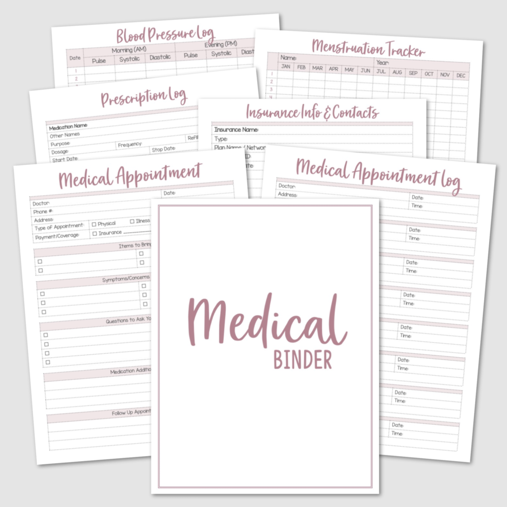 Family Medical Binder Editable Pdf Krafty Planner