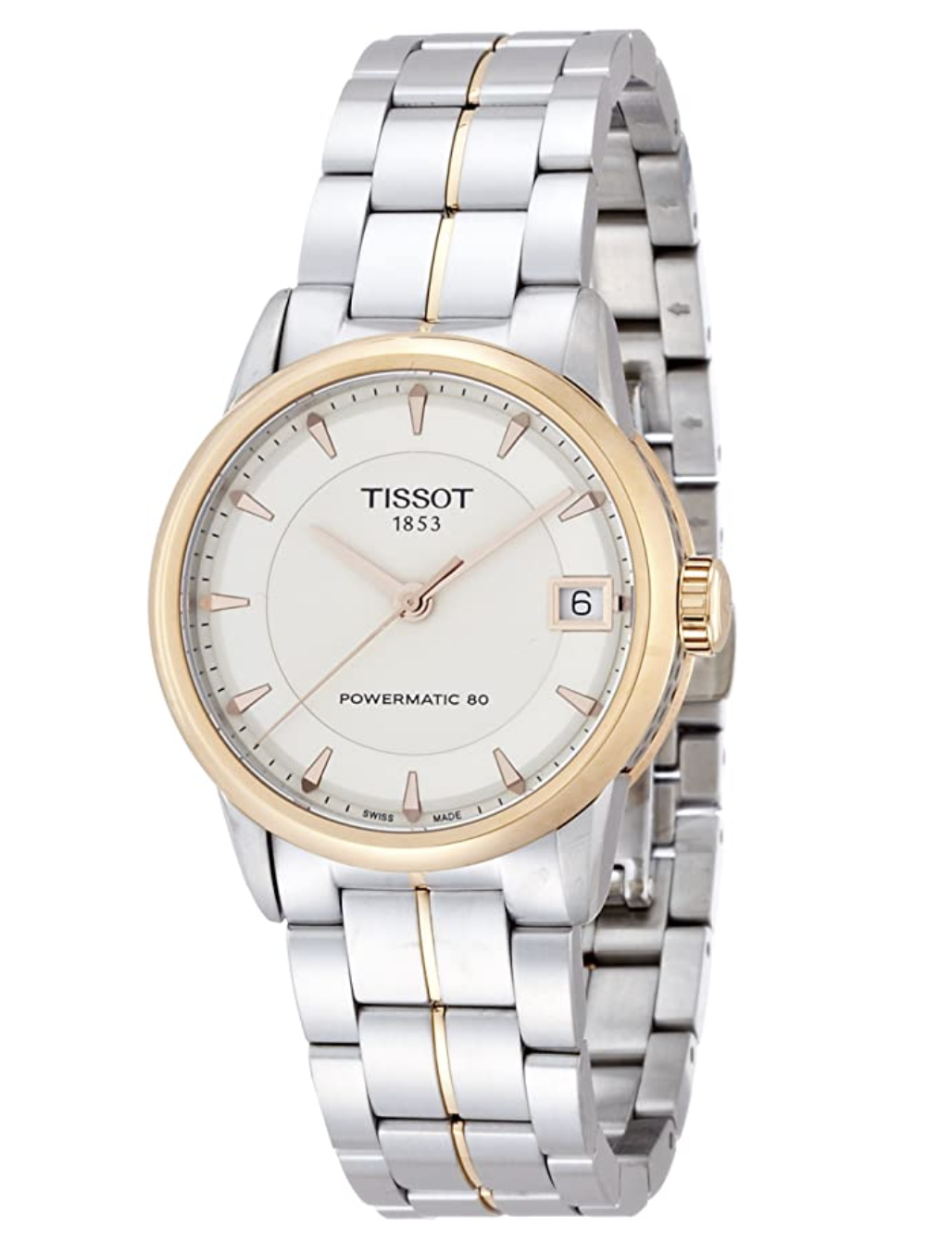 Tissot Lady Luxury Automatic Ivory Dial Two-Tone Stainless Steel Ladies Watch