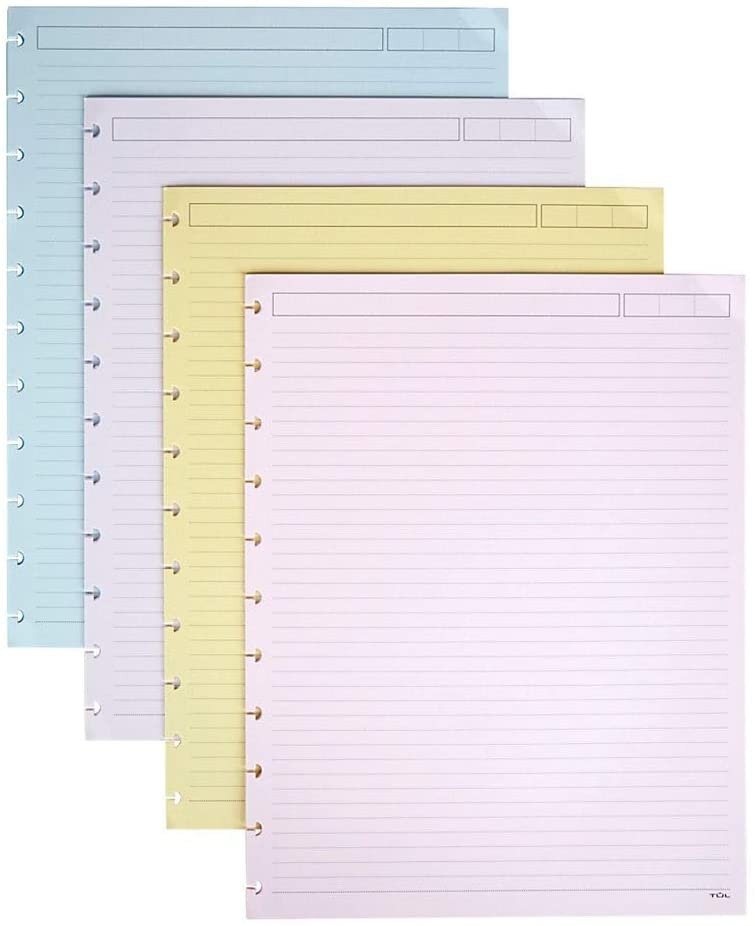 Discbound Refill Pages Assorted Colors
