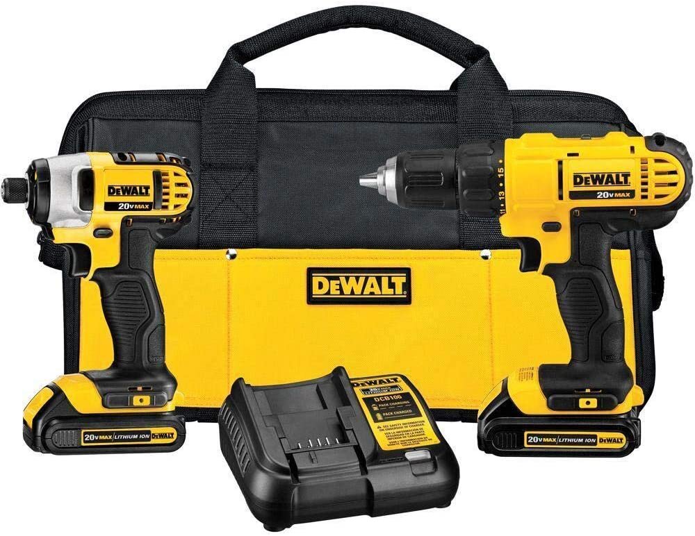 DEWALT 20V MAX Cordless Drill Combo Kit, 2-Tool (DCK240C2)