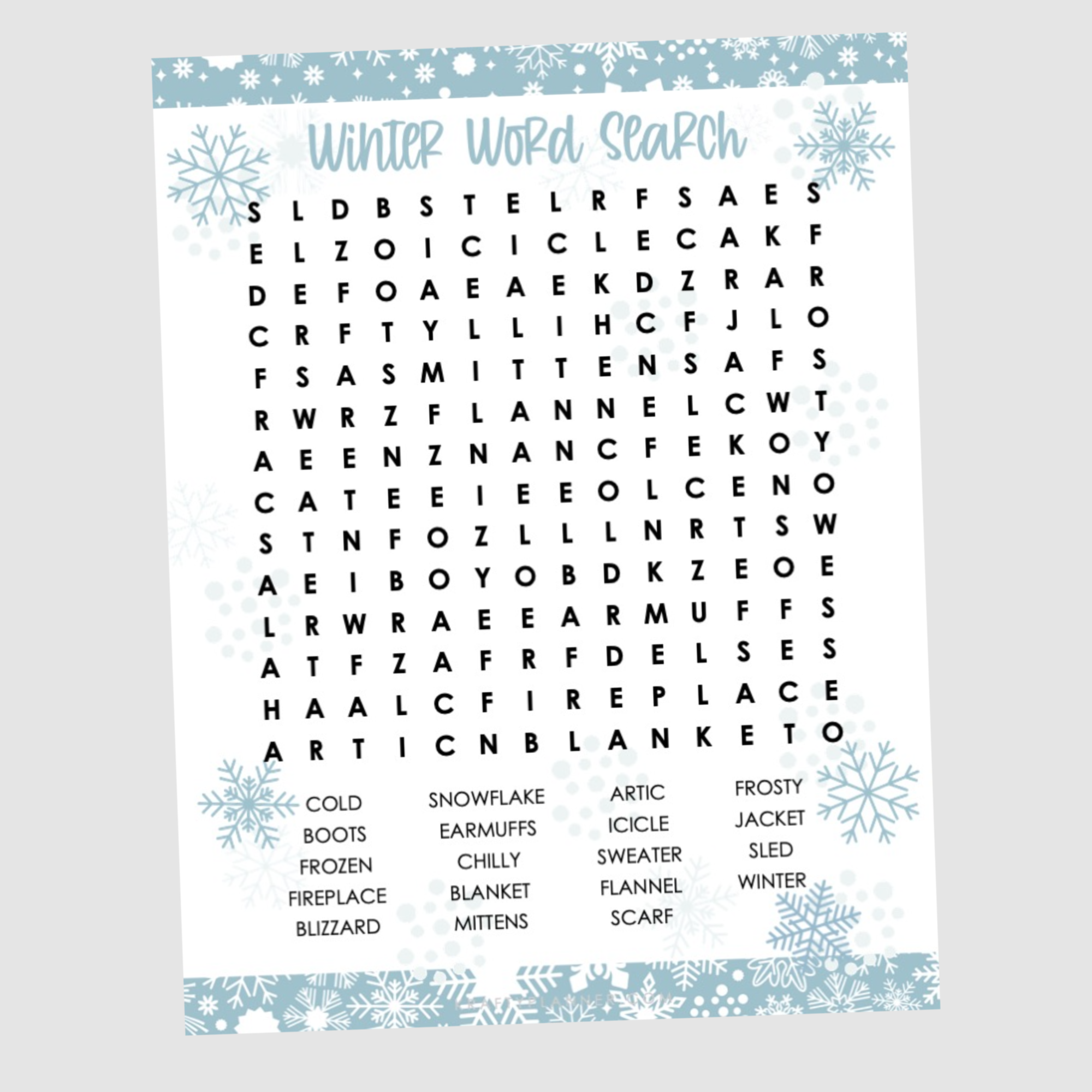 Winter Word Search Free Printable Krafty Planner