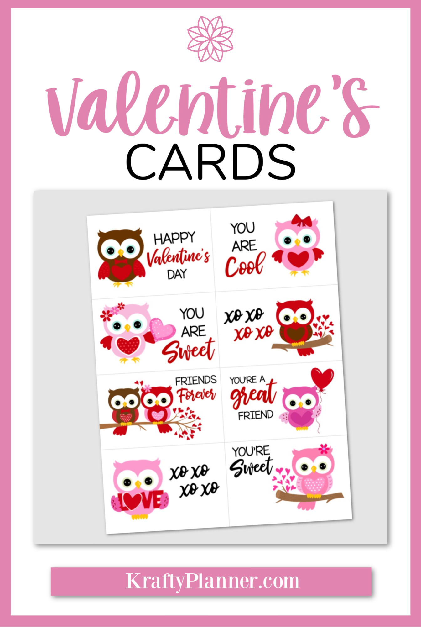Valentine's Day Cards With Cute Owl Designs — Krafty Planner