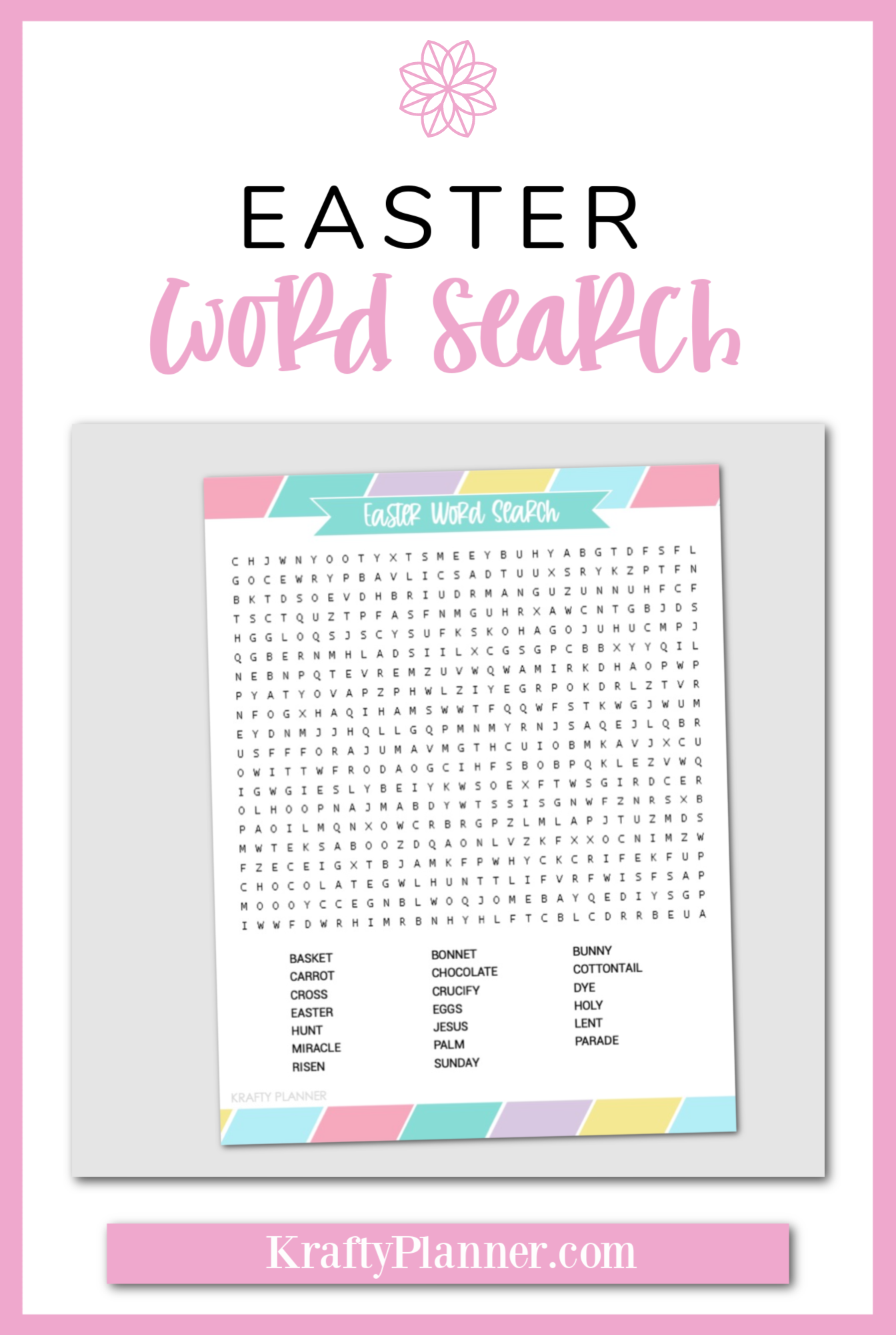 Easter Word Search {Free Printable} — Krafty Planner