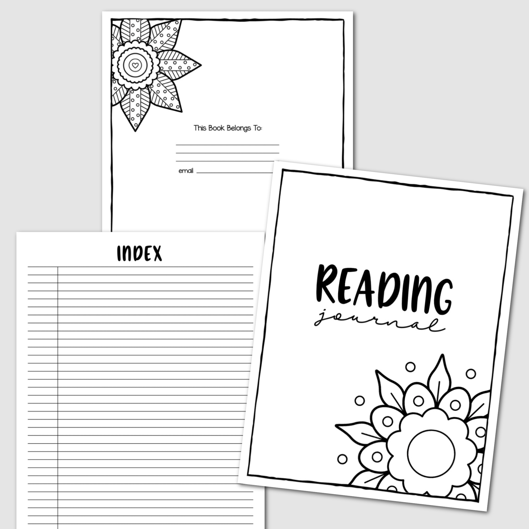 Book Reading Journal Pages for Kids