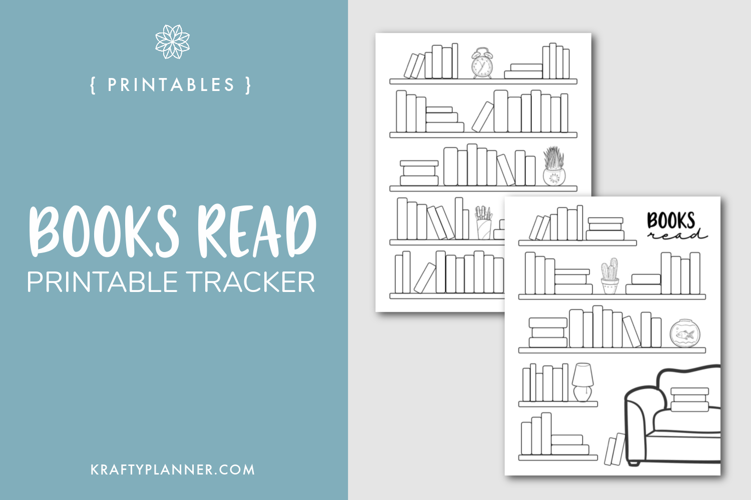 Reading Tracker for Book Lover Printable A5 Planner Insert 