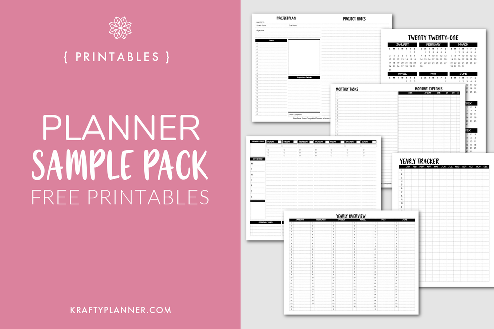 Planner Sampler Pack {Free Printables} — Krafty Planner