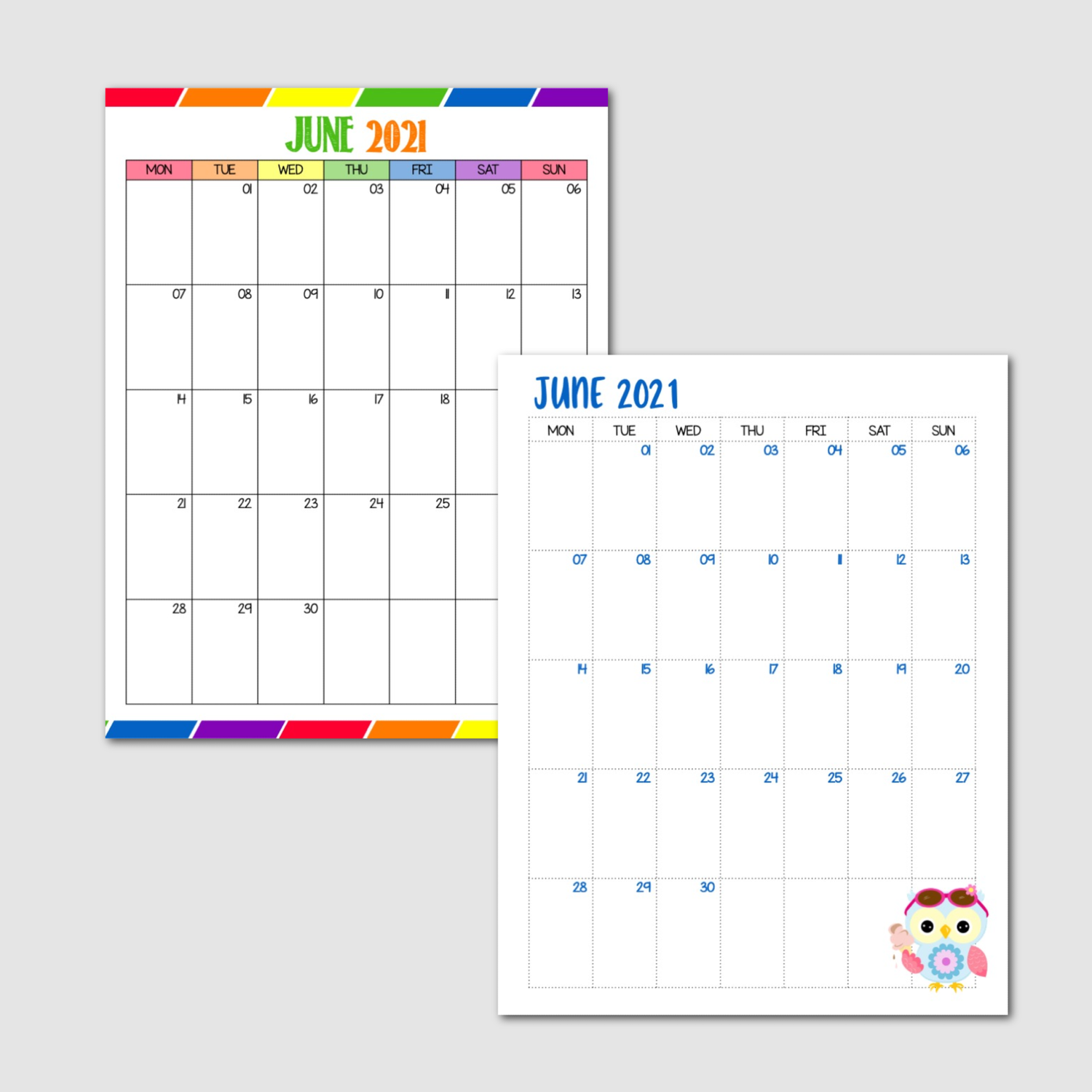 Free Printable June 2021 Calendar — Krafty Planner