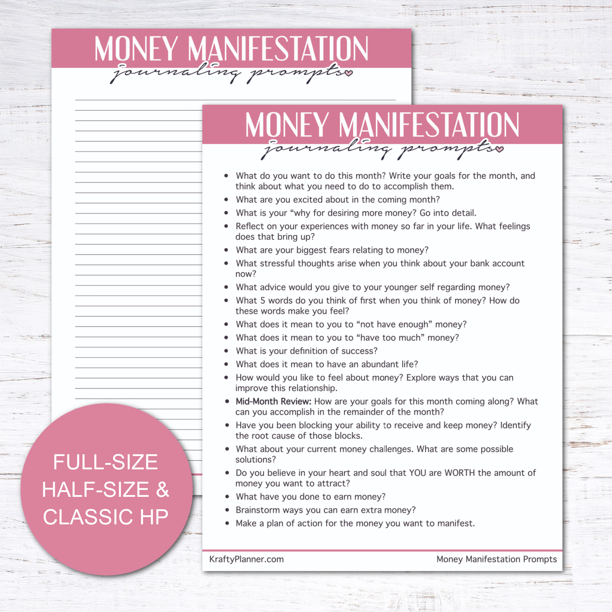 Money Manifestation Journaling Prompts for September 2021