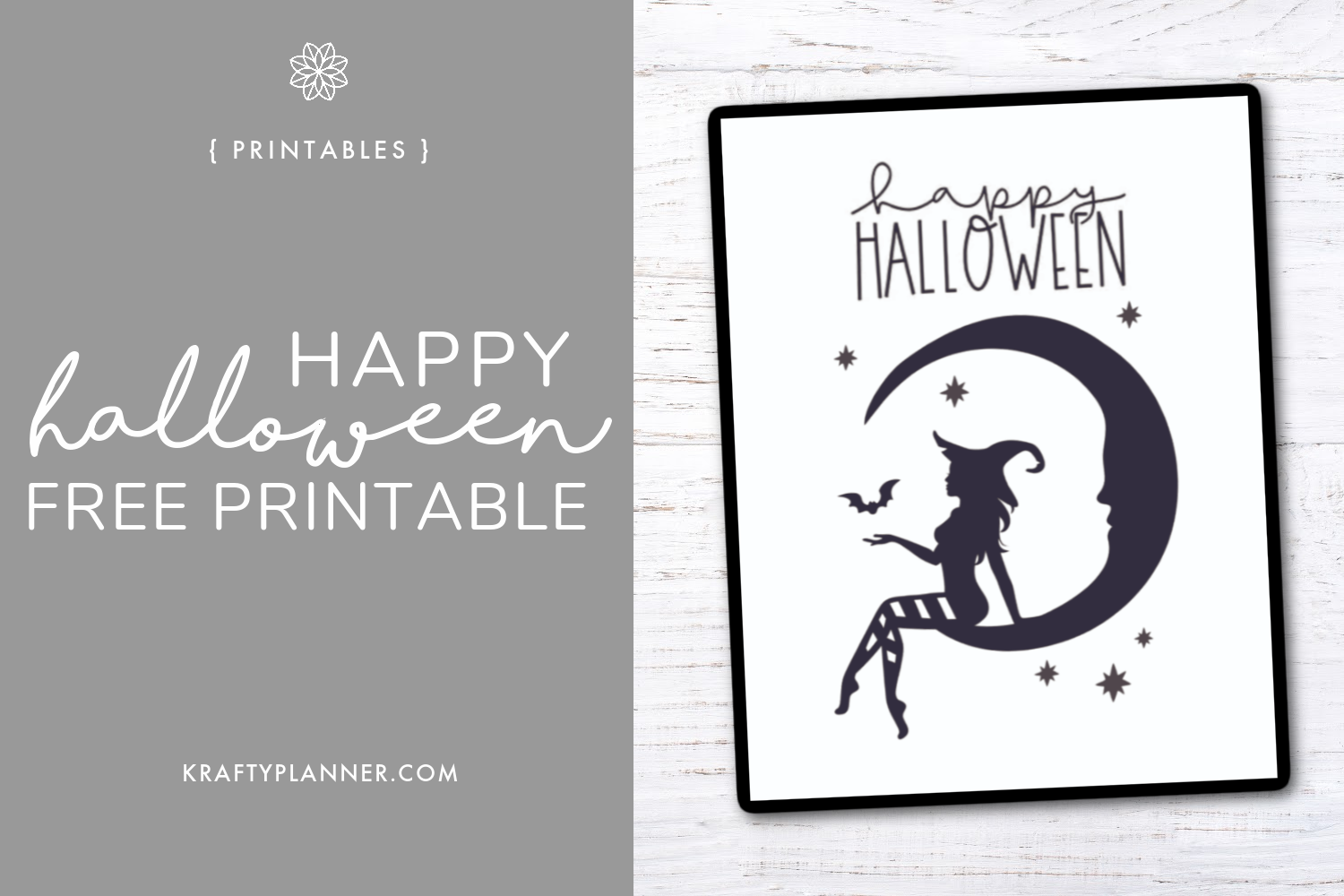 Happy Halloween Witch Printable - The Krafty Planner.png