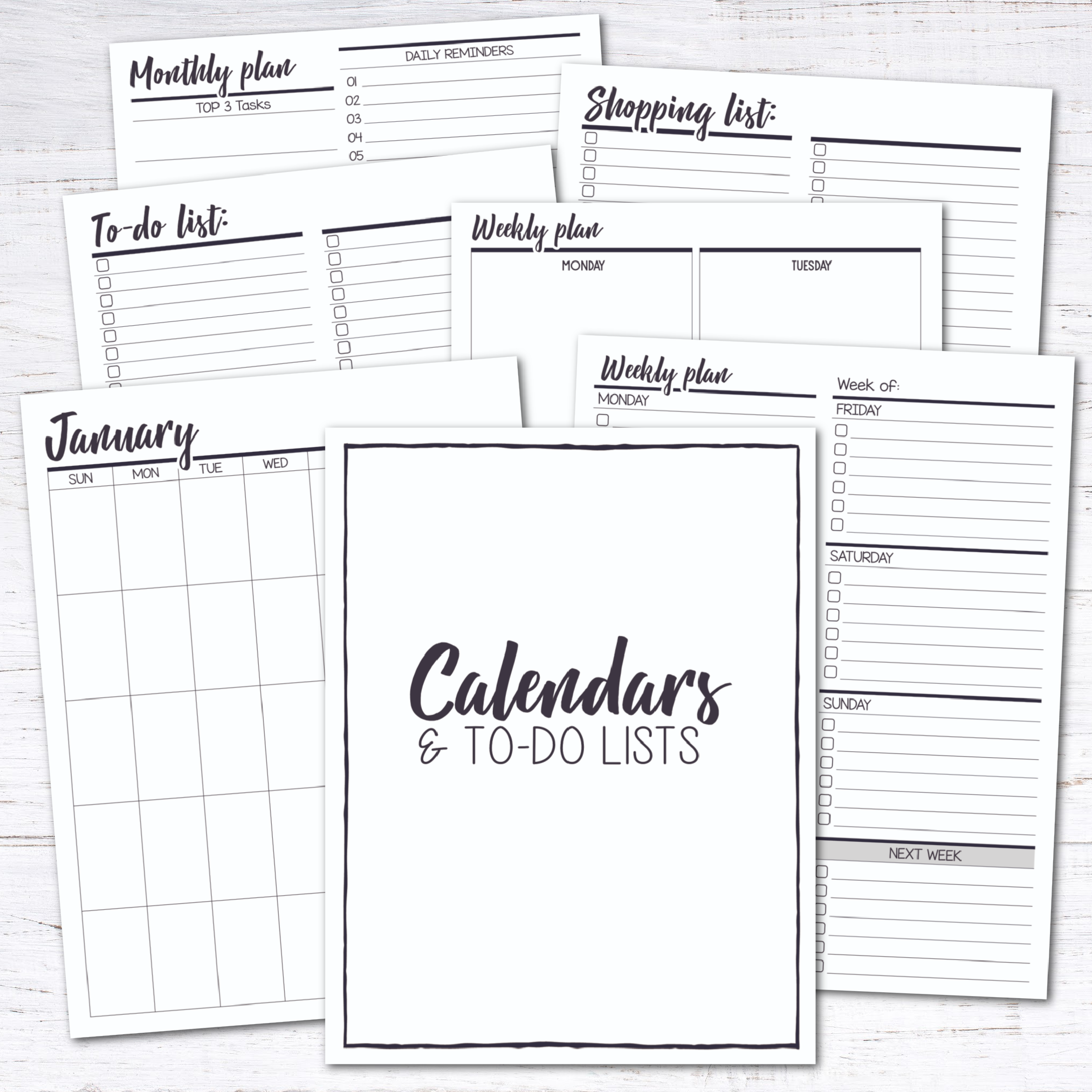Calendars and To-Do List Pack .png