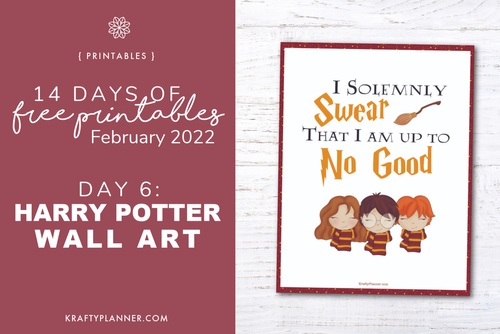 DAY 7: Free Printable Harry Potter Printable Planner Stickers