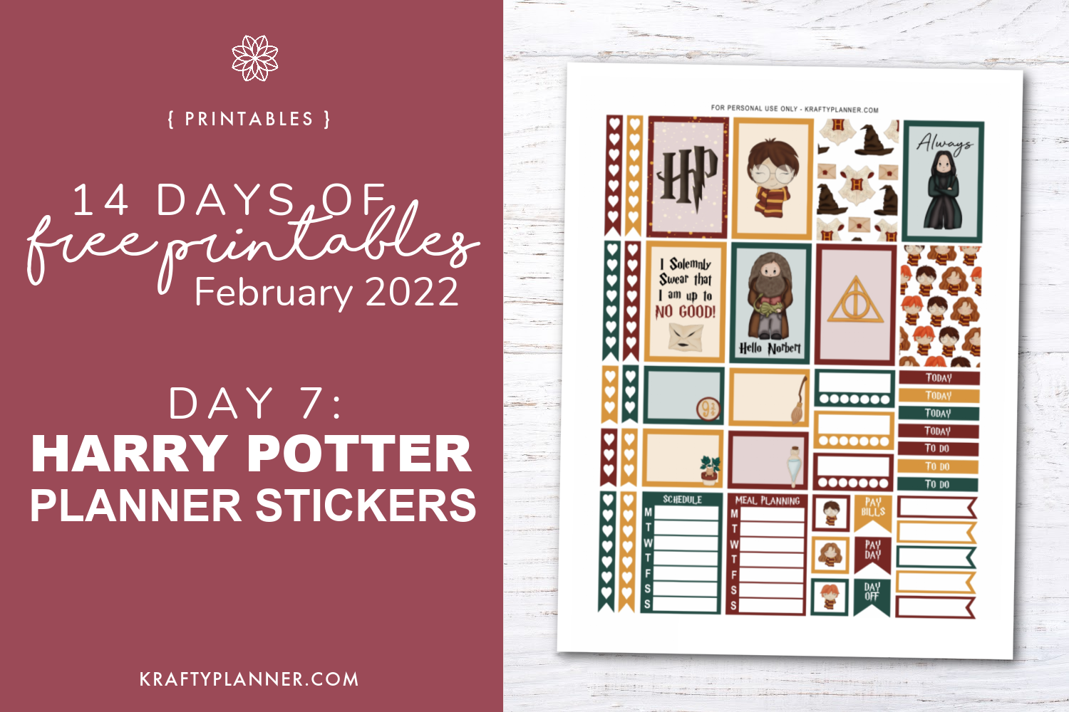 Free Printable Harry Potter Themed Party Invitations — Krafty Planner