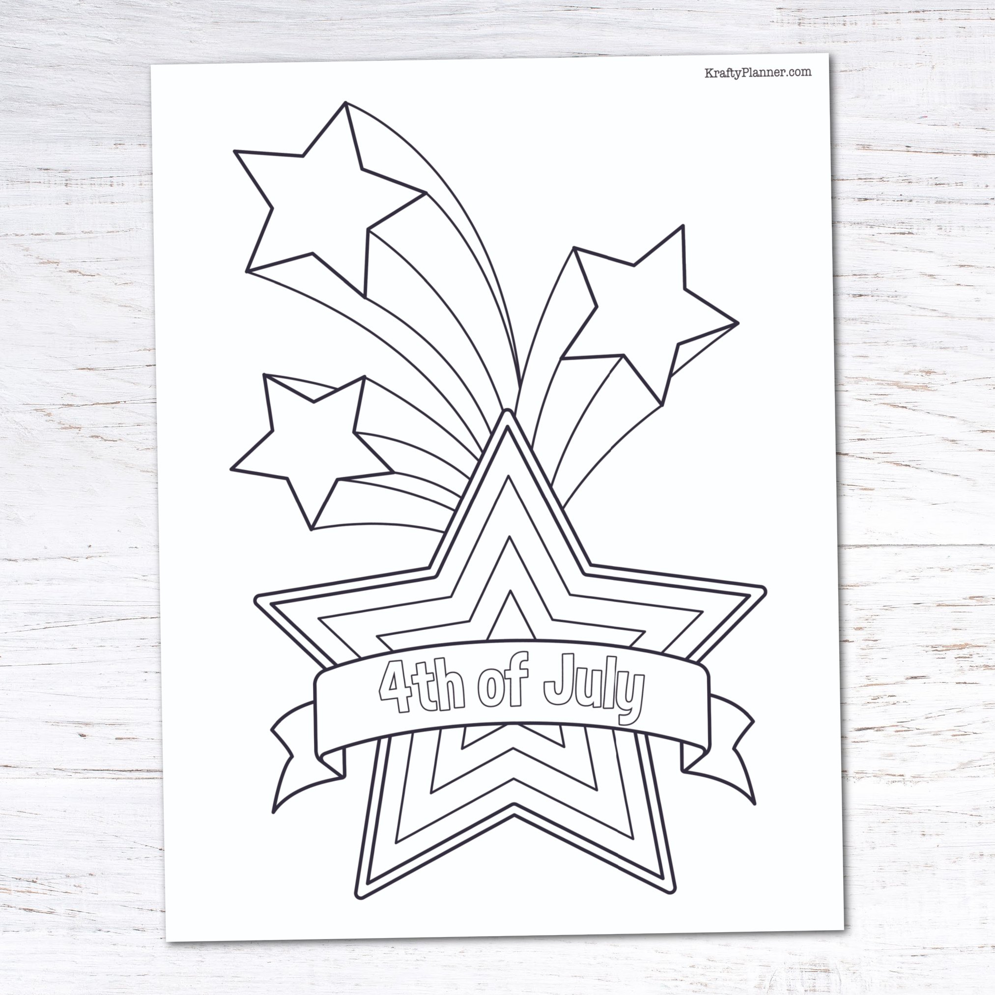 Free Printable 4th of July Coloring Pages - Stars.jpg