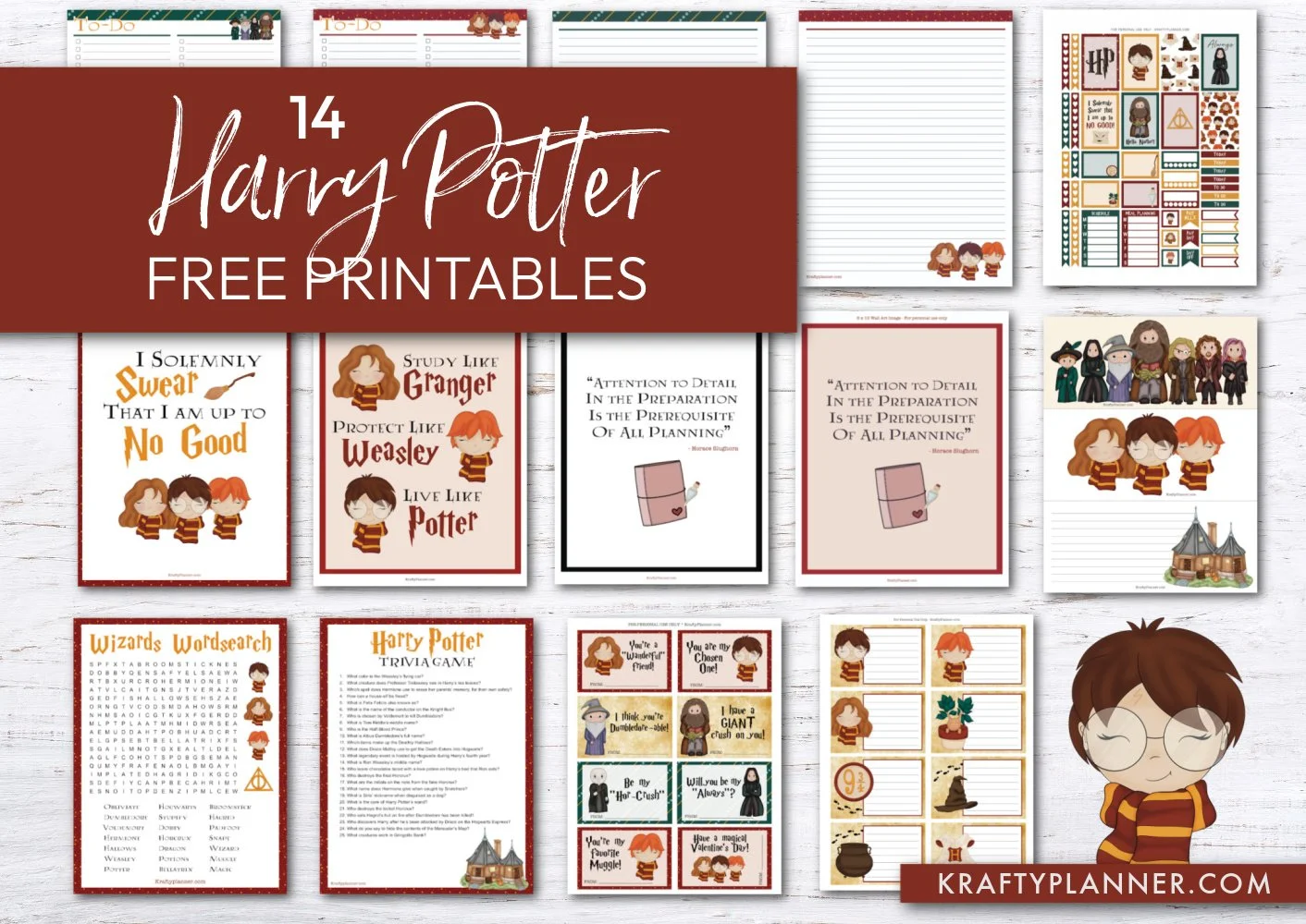 14 Harry Potter Free Printables — Krafty Planner
