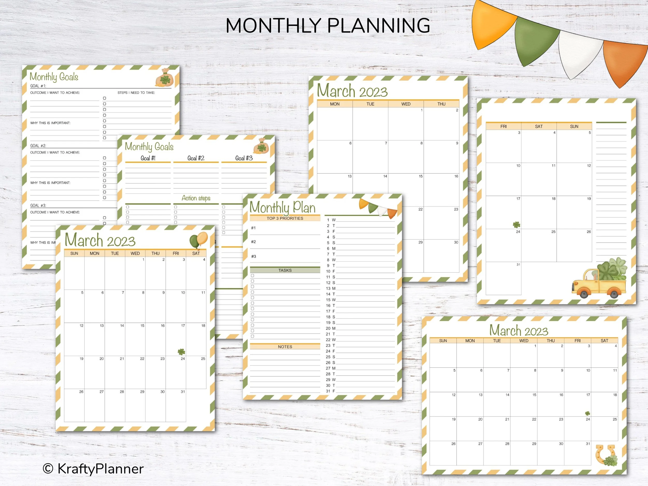 Free Printable March 2023 Planning Pages — Krafty Planner