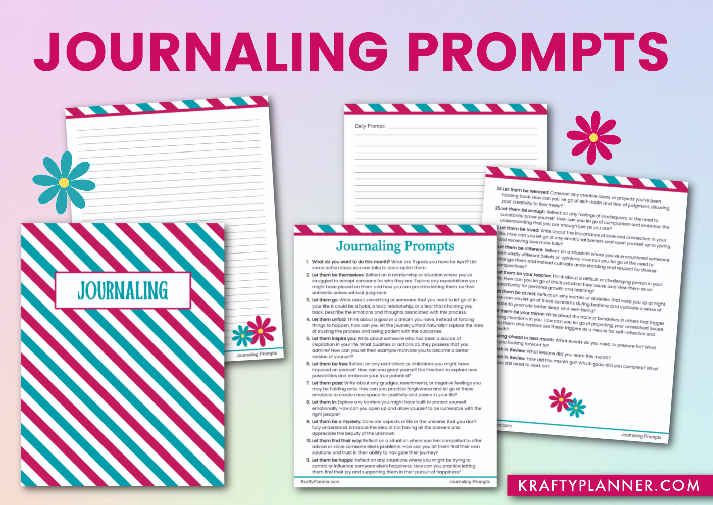 Everyday Journaling Prompts Printable — Krafty Planner
