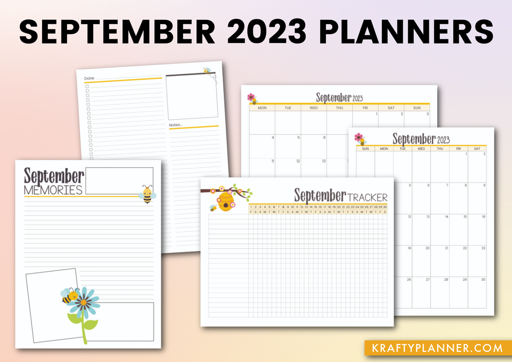 Free Printable September 2023 Planning Pages — Krafty Planner