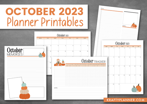 Free Printable October 2023 Planning Pages — Krafty Planner