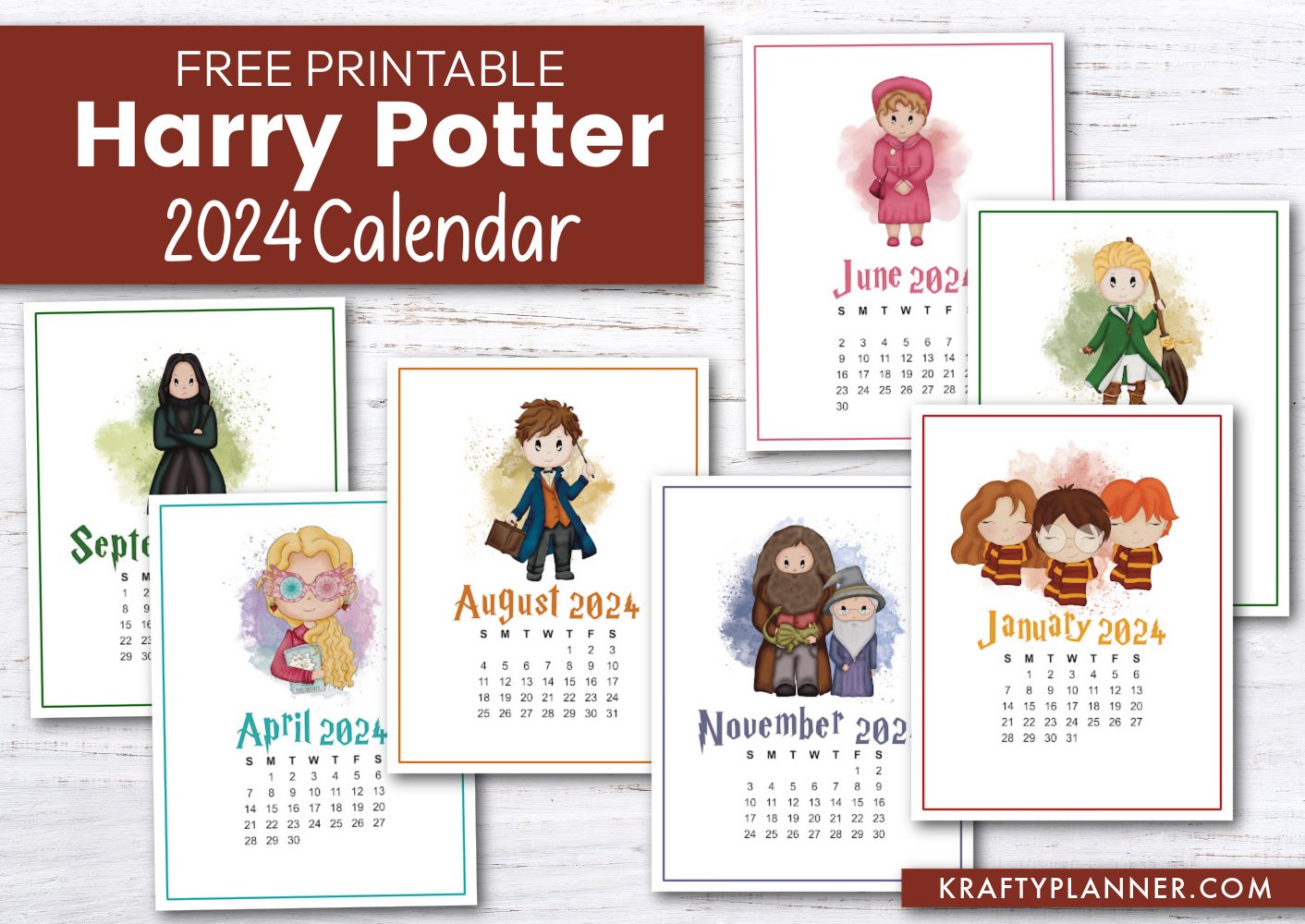2024 Harry Potter Calendar | Free Printable