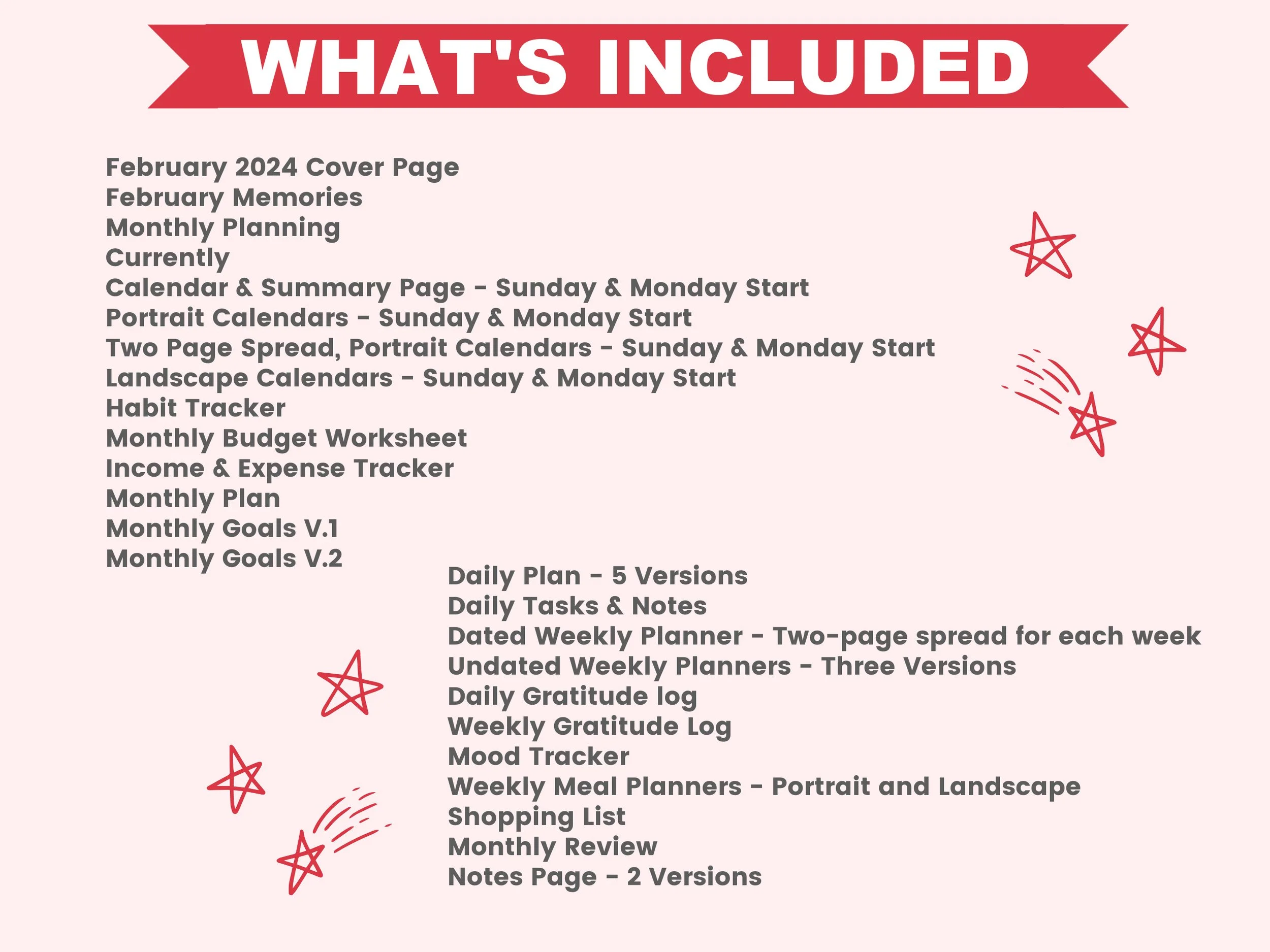 Free Printable February 2024 Planning Pages — Krafty Planner
