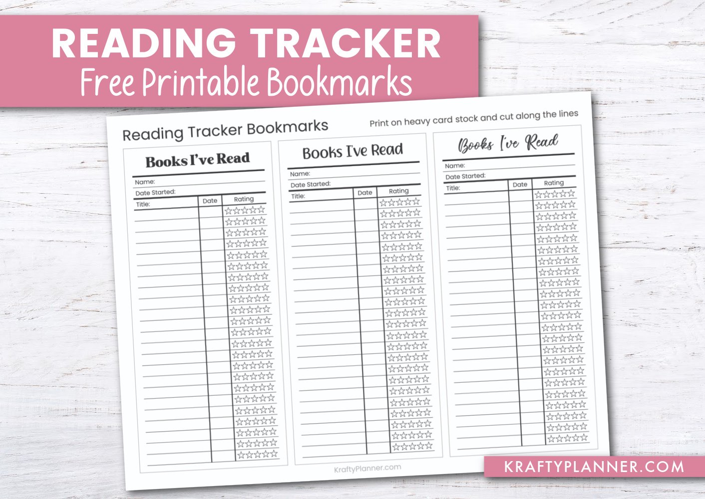 Free Printable Book Tracker Bookmarks to Chart Your Reading Journey!