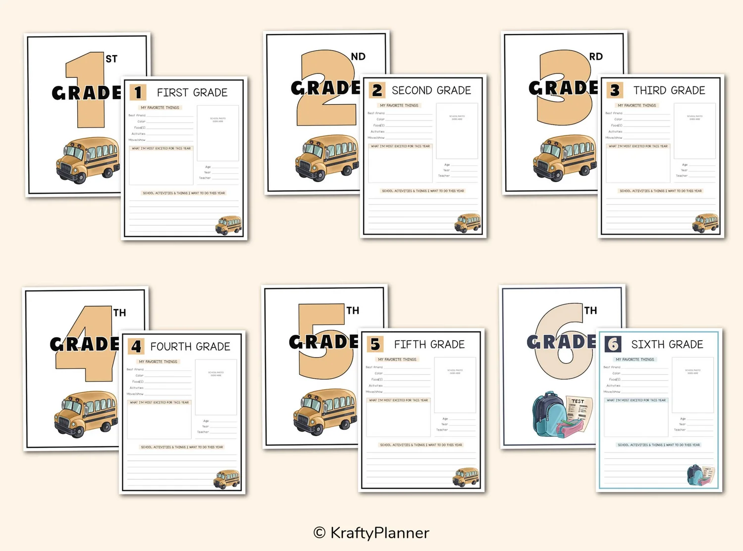 Back to School Keepsake | Free Printable — Krafty Planner