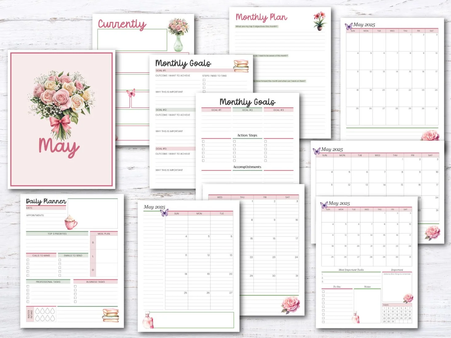 Free Printable: May 2025 Planning Pages — Krafty Planner